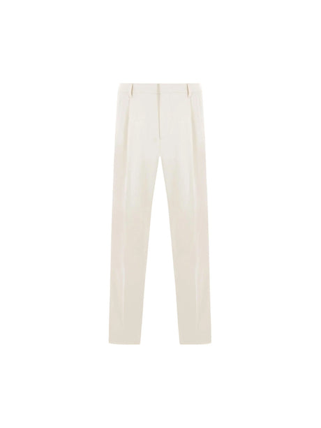 Gabardine Darted Trousers-LARDINI-JOHN JULIA