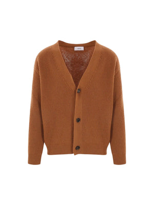 Ribbed Wool Cashmere Cardigan-Lardini-JOHN JULIA