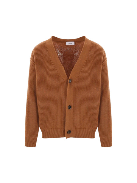 Ribbed Wool and Cashmere Cardigan-LARDINI-JOHN JULIA