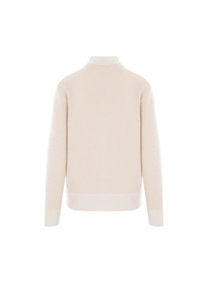 Full-Zip Wool Cashmere Cardigan-Lardini-JOHN JULIA