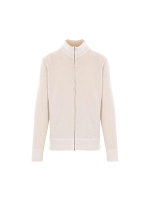 Full-Zip Wool Cashmere Cardigan-Lardini-JOHN JULIA