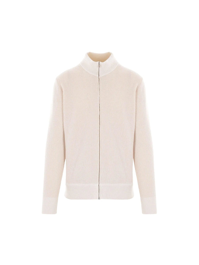 Full-Zip Wool Cashmere Cardigan-Lardini-JOHN JULIA