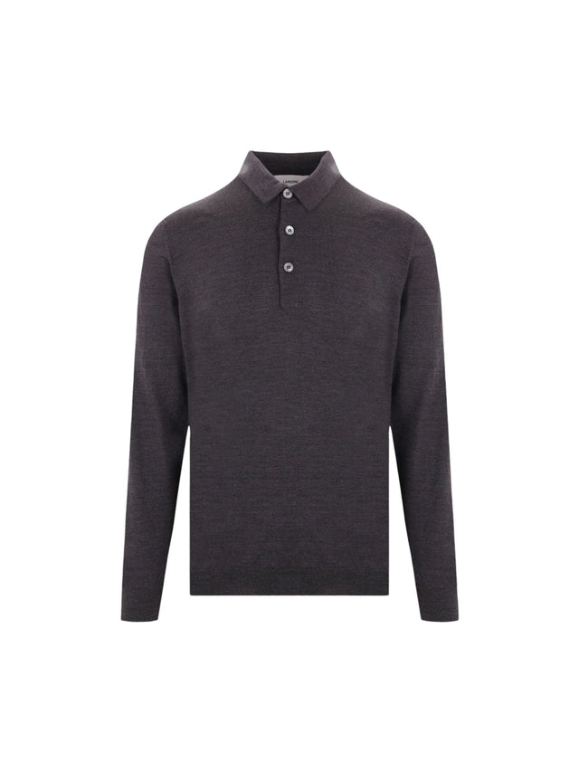 LARDINI-Wool Polo Sweater-JOHN JULIA