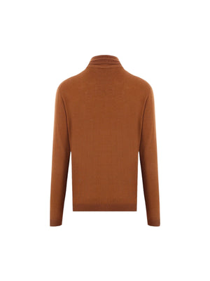 LARDINI-Wool, Silk and Cashmere Turtleneck-JOHN JULIA