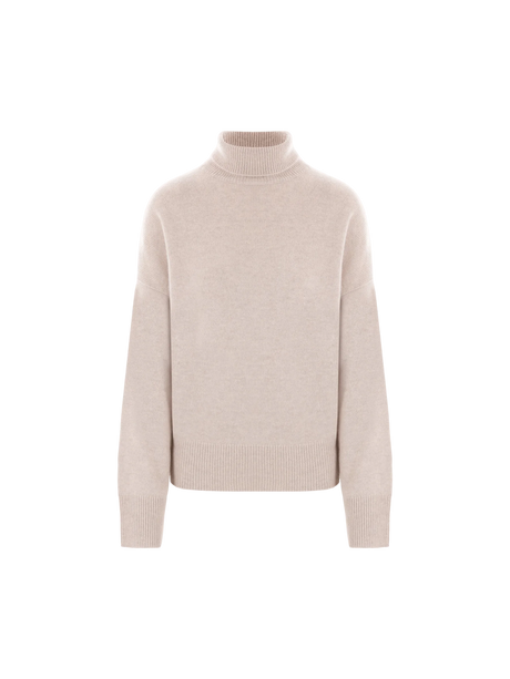 Suede Cashmere Turtleneck-LE KASHA-JOHN JULIA