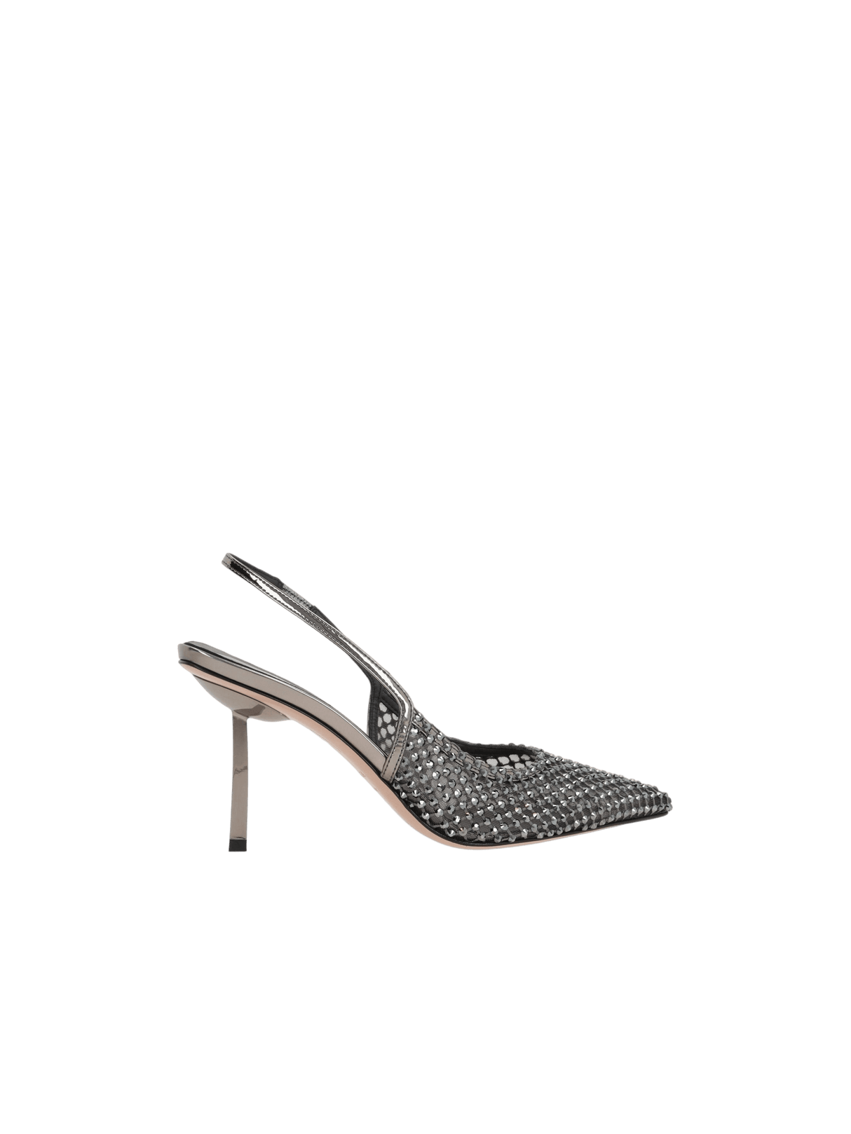 Gilda Crystal-Embellished Mesh Slingbacks-LE SILLA-JOHN JULIA