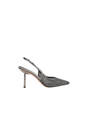 Gilda Crystal-Embellished Mesh Slingbacks-LE SILLA-JOHN JULIA