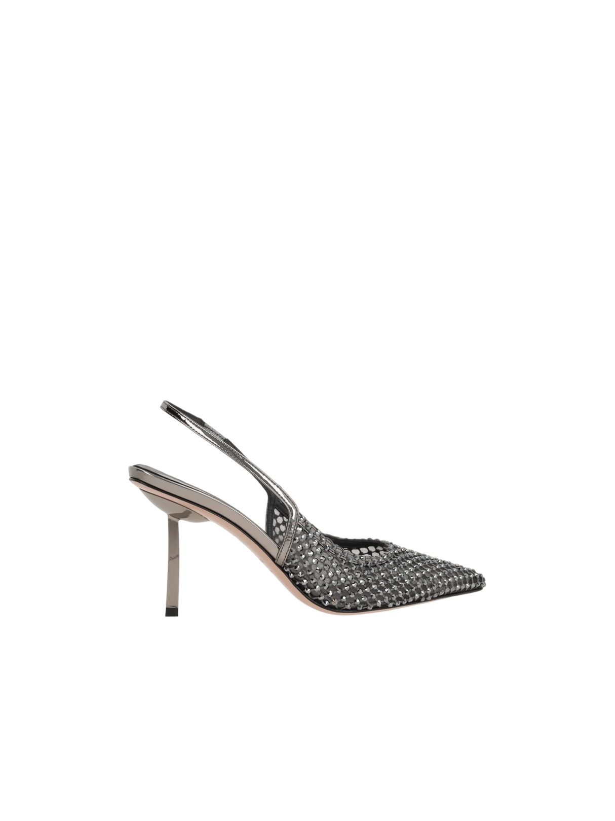 Gilda Crystal-Embellished Mesh Slingbacks-LE SILLA-JOHN JULIA