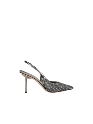 Gilda Crystal-Embellished Mesh Slingbacks-LE SILLA-JOHN JULIA