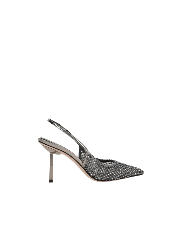 Gilda Crystal-Embellished Mesh Slingbacks-LE SILLA-JOHN JULIA