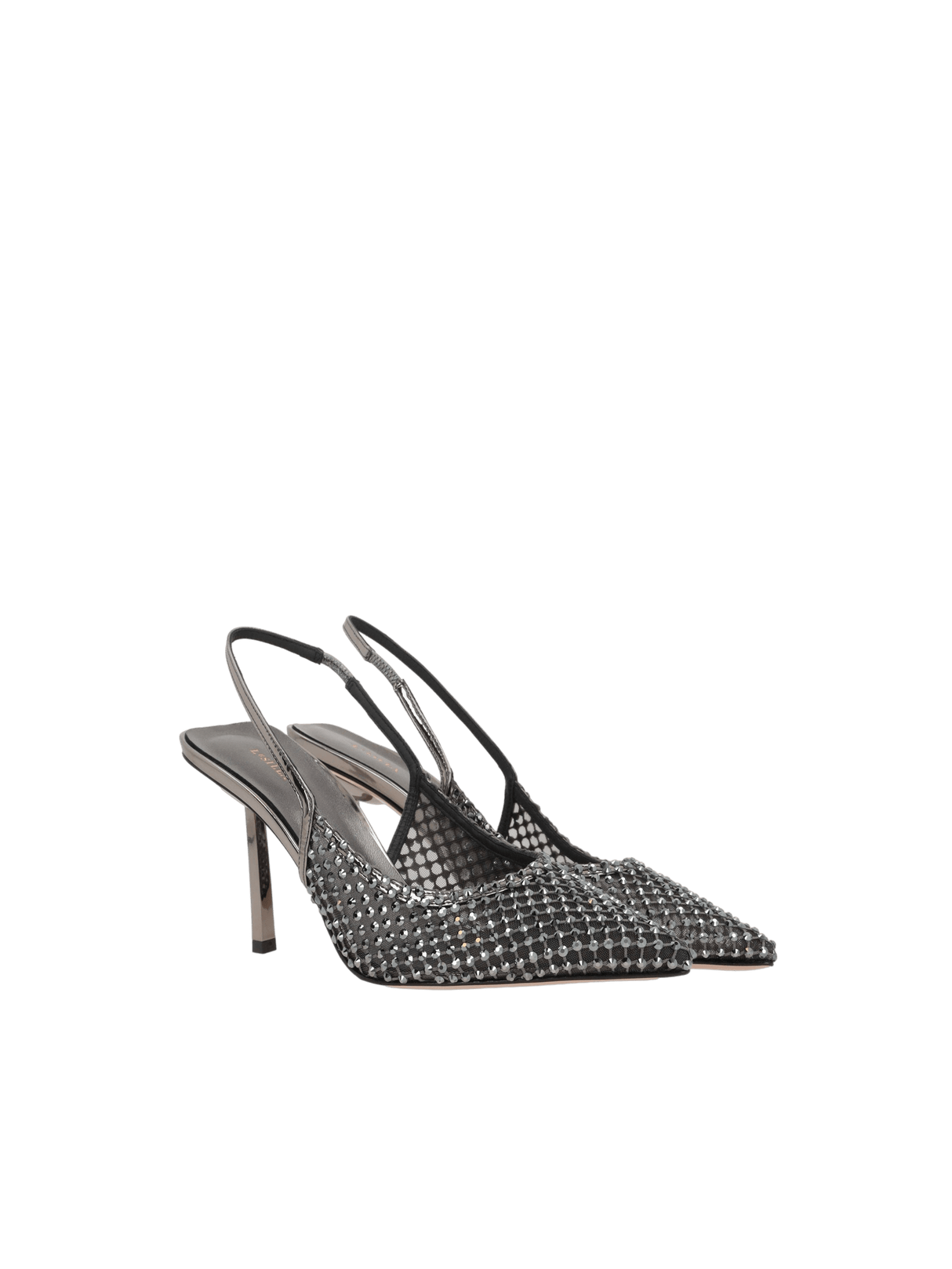 Gilda Crystal-Embellished Mesh Slingbacks-LE SILLA-JOHN JULIA