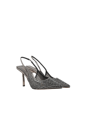 Gilda Crystal-Embellished Mesh Slingbacks-LE SILLA-JOHN JULIA