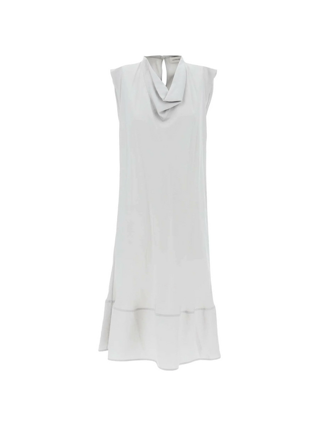 Bias Cut Cowl-Neck Dress-LEMAIRE-JOHN JULIA