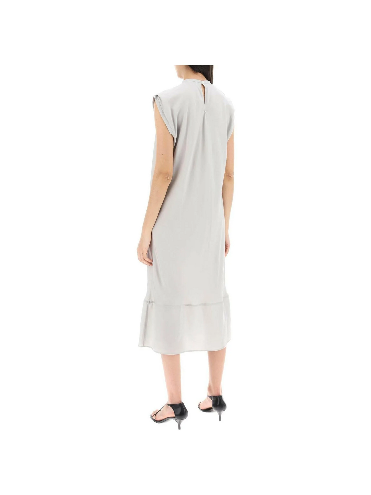 Bias Cut Cowl-Neck Dress-LEMAIRE-JOHN JULIA