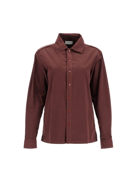 LEMAIRE-Cotton Satin Snap Shirt -JOHN JULIA.