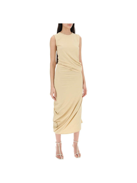 Crepe Fitted Twisted Dress.