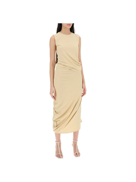 Crepe Fitted Twisted Dress.