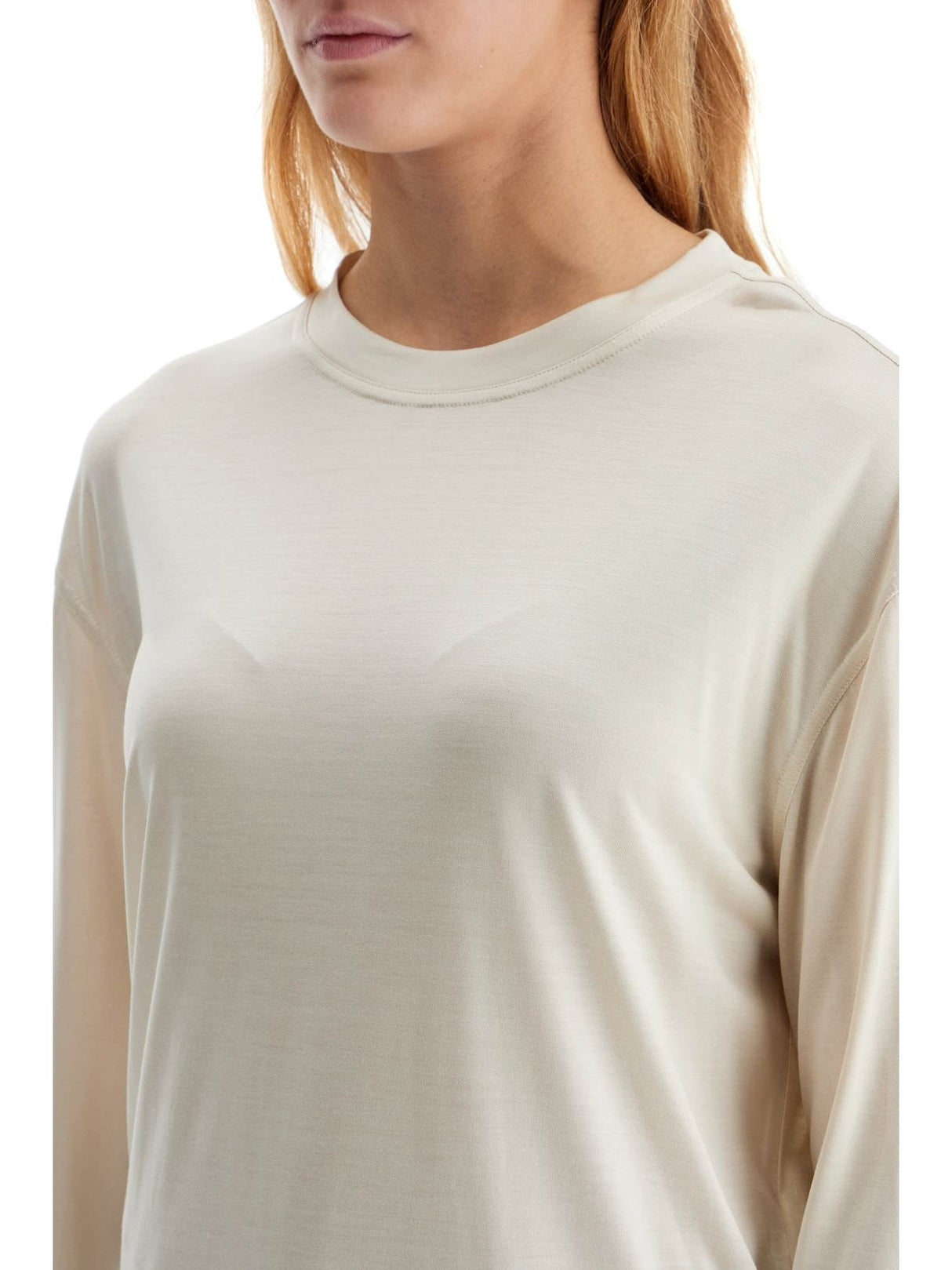 Long-sleeved Silk T-shirt For