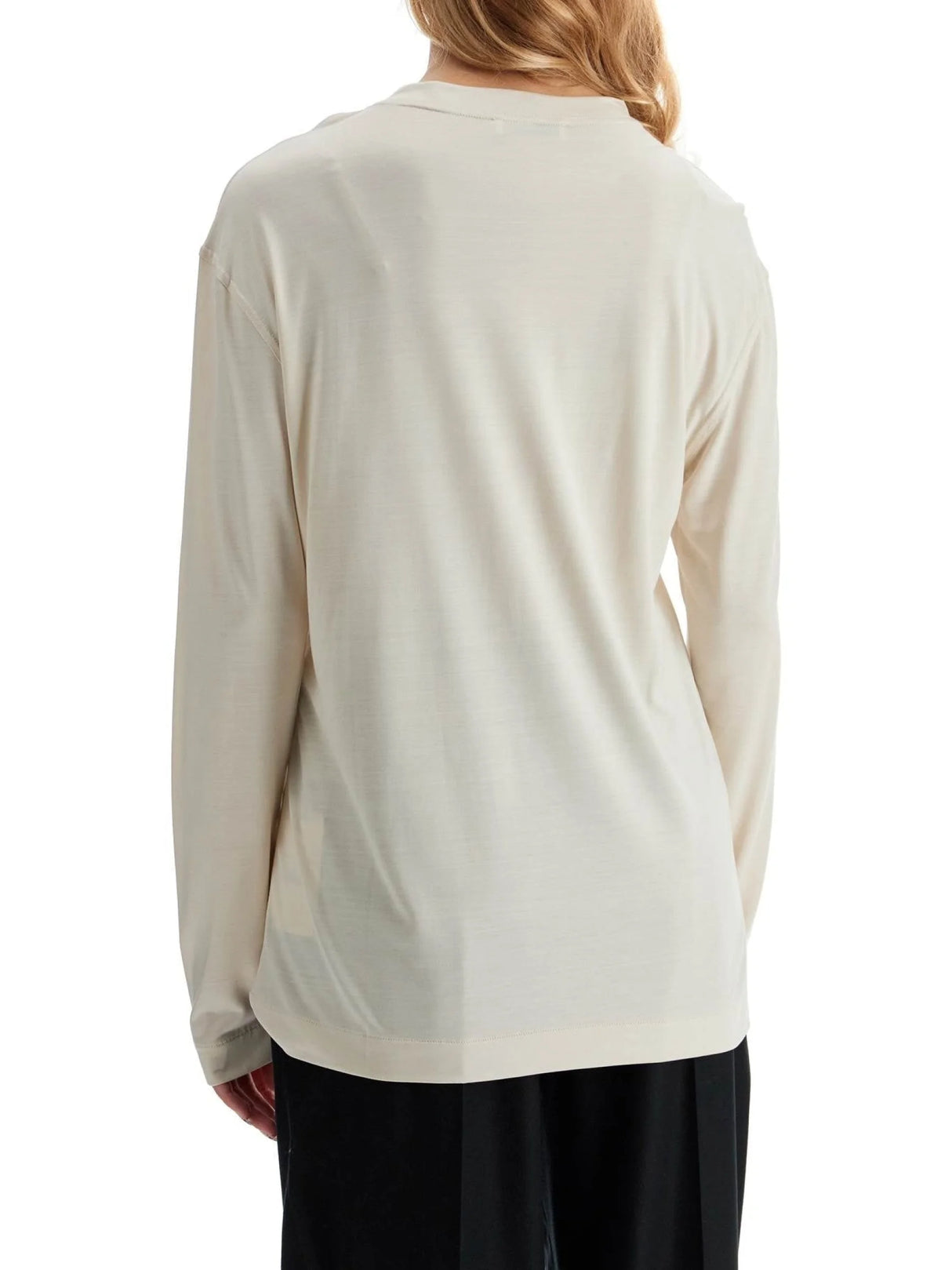 Long-sleeved Silk T-shirt For