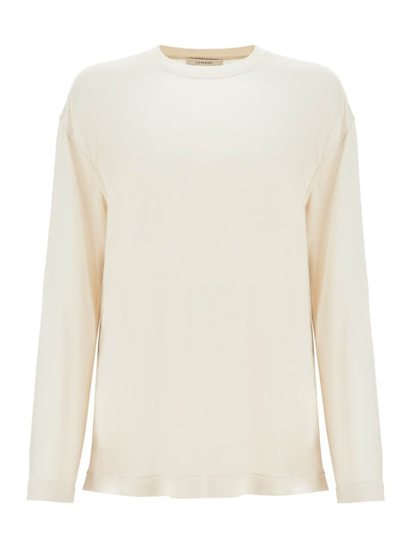 Long-sleeved Silk T-shirt For