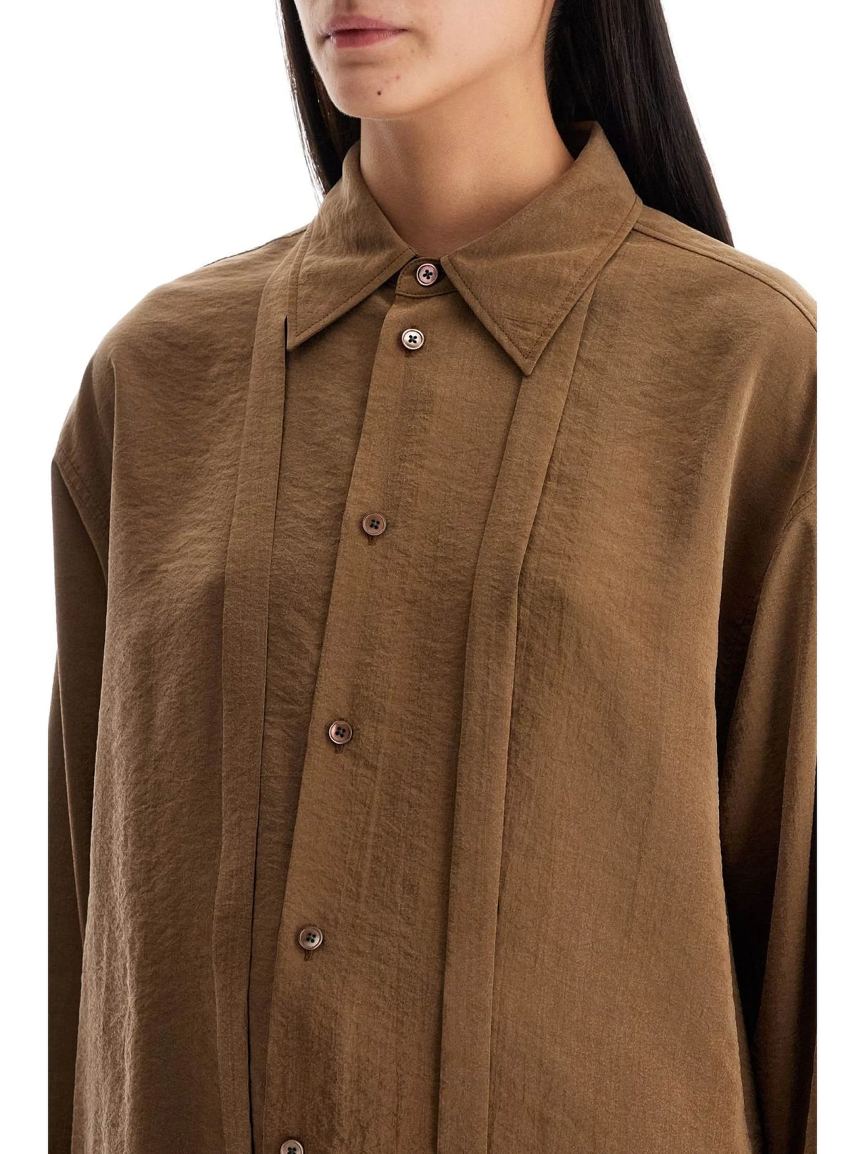 Oversized Dry Silk Shirt-LEMAIRE-JOHN JULIA