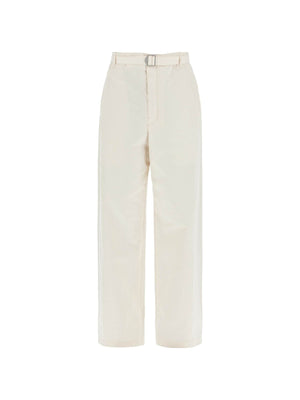 Pure Cotton Straight-Cut Pants Removable Belt - Men > Clothing > Trousers > Trousers