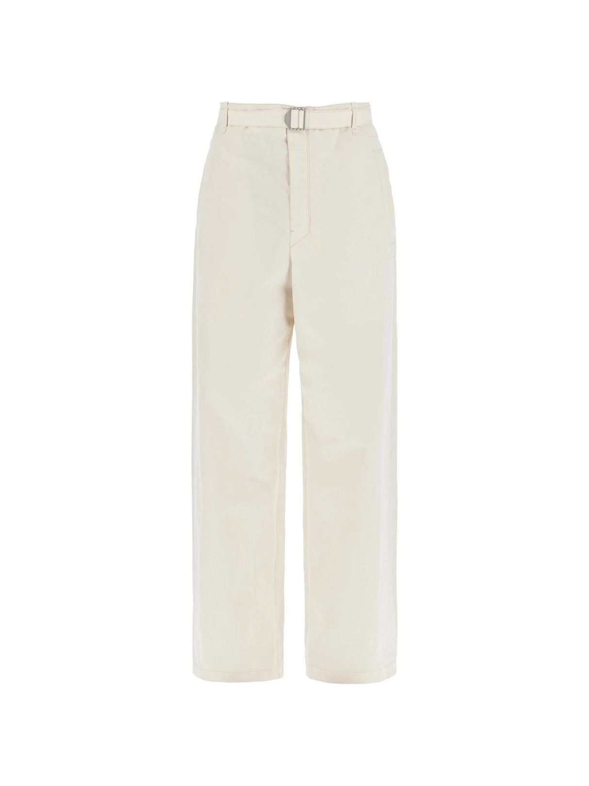 Pure Cotton Straight-Cut Pants Removable Belt - Men > Clothing > Trousers > Trousers