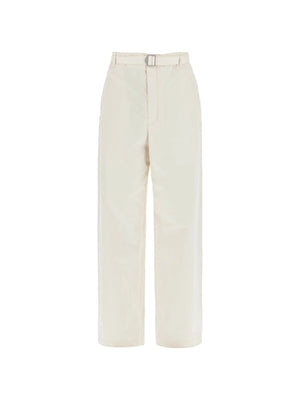 Pure Cotton Straight-Cut Pants Removable Belt - Men > Clothing > Trousers > Trousers