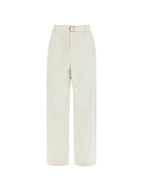 Pure Cotton Straight-Cut Pants Removable Belt - Men > Clothing > Trousers > Trousers