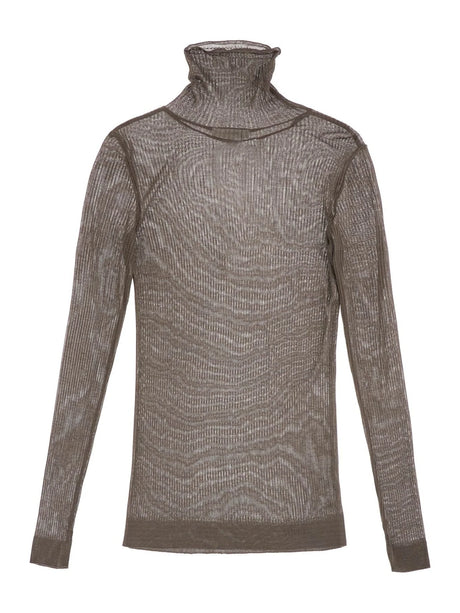 Seamless Ribbed Turtleneck Sweater-LEMAIRE-JOHN JULIA