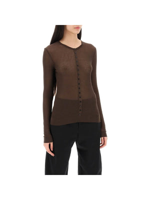 Seamless Ribbed Viscose Cardigan - Women > Clothing > Knitwear > Cardigans