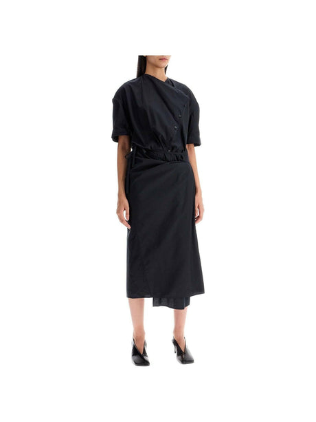 LEMAIRE-Short Sleeve Wrap Dress-JOHN JULIA