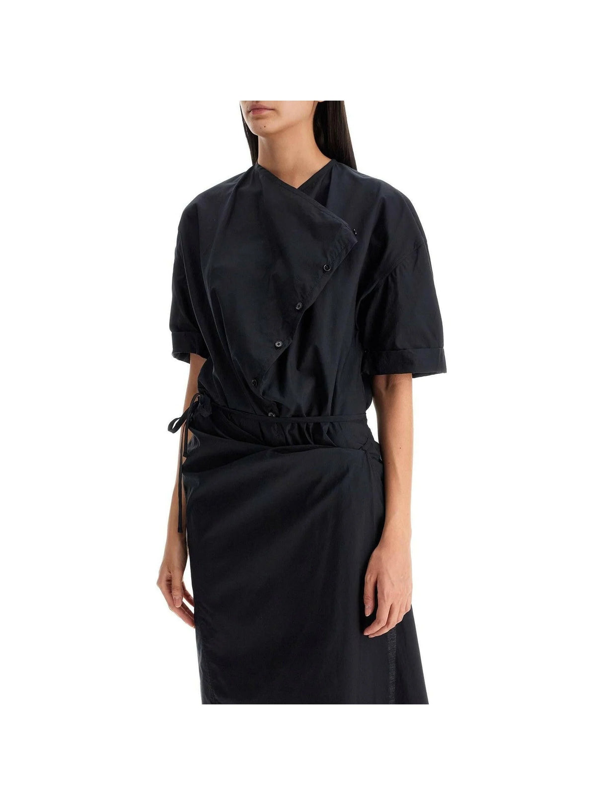 LEMAIRE-Short Sleeve Wrap Dress-JOHN JULIA