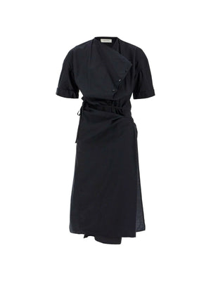 LEMAIRE-Short Sleeve Wrap Dress-JOHN JULIA