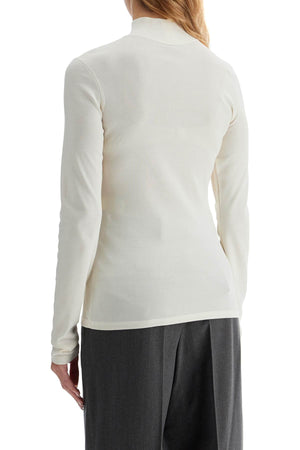 Lightweight Jersey Top With Turtle Neck