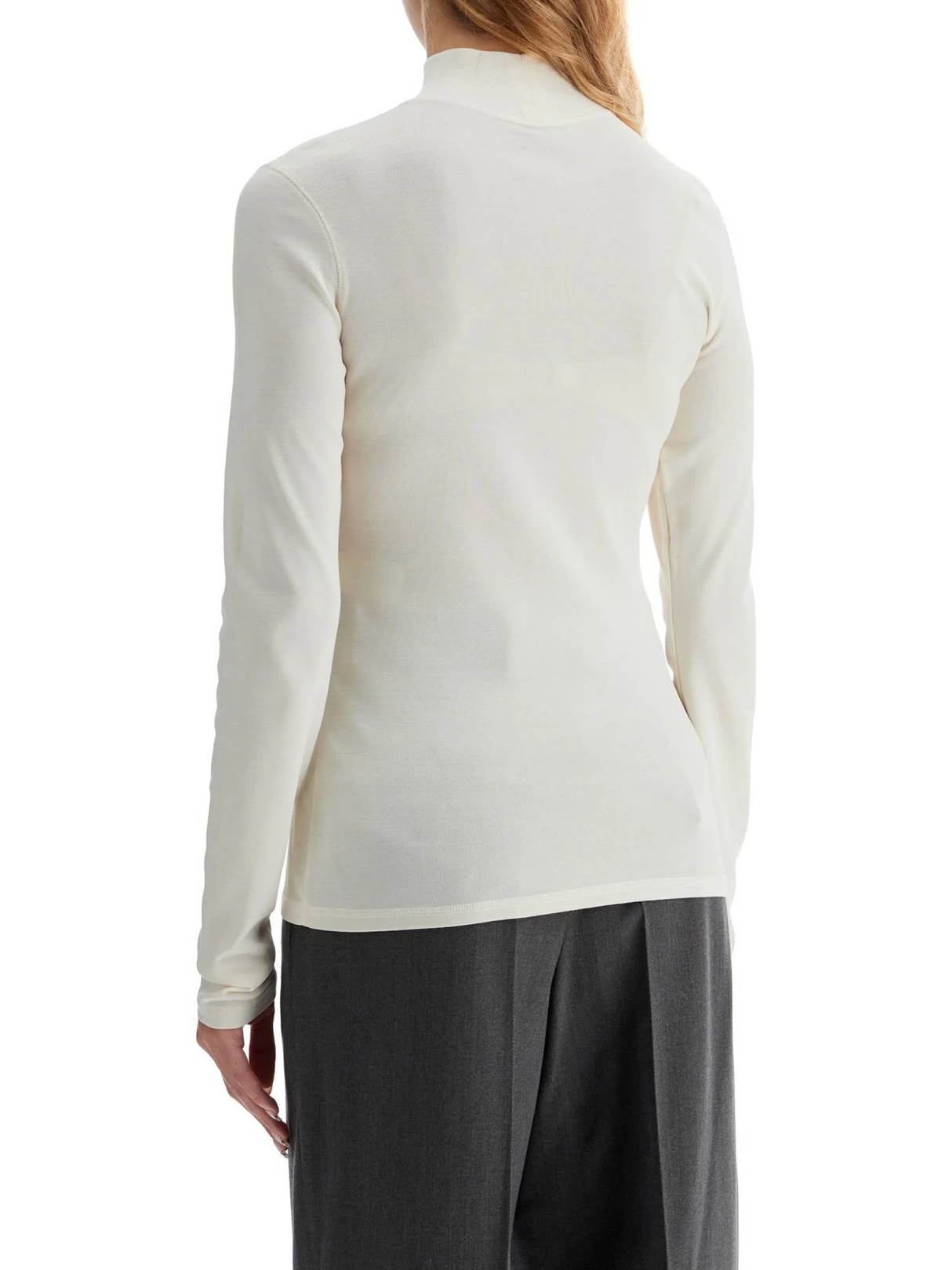 Lightweight Jersey Top With Turtle Neck