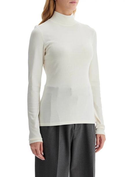 Lightweight Jersey Top With Turtle Neck