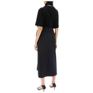 Tailored Lightweight Wool Midi Skirt.