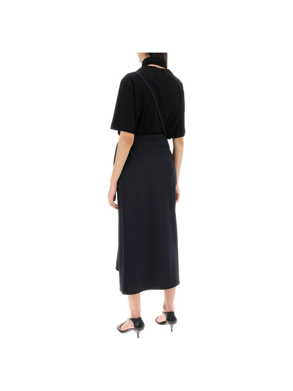 Tailored Lightweight Wool Midi Skirt.