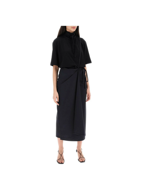 Tailored Lightweight Wool Midi Skirt.