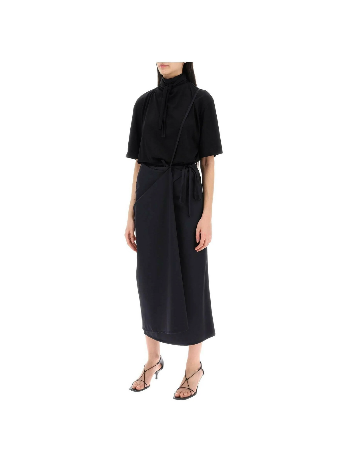 Tailored Lightweight Wool Midi Skirt.