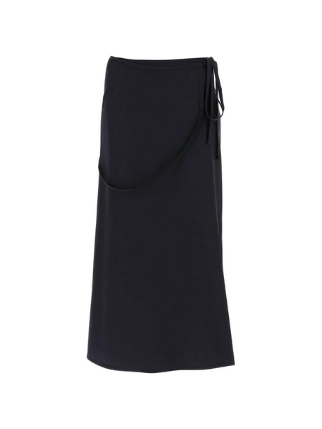 Tailored Lightweight Wool Midi Skirt.