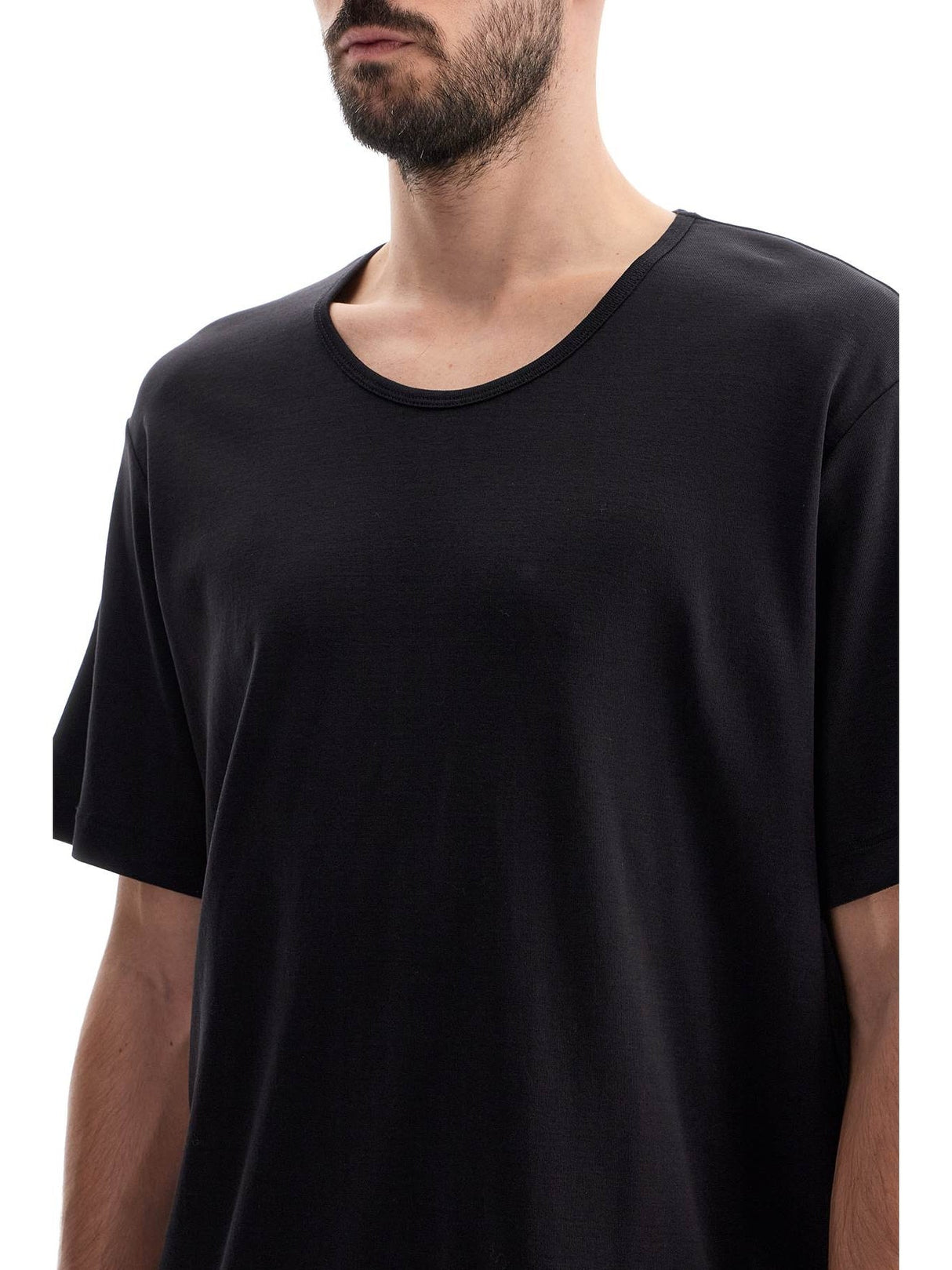 T-shirt With Wide Round Neck