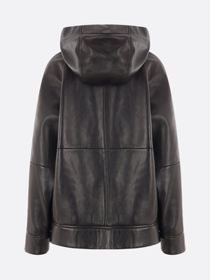 Nappa Full-Zip Leather Jacket-Brunello Cucinelli-JOHN JULIA