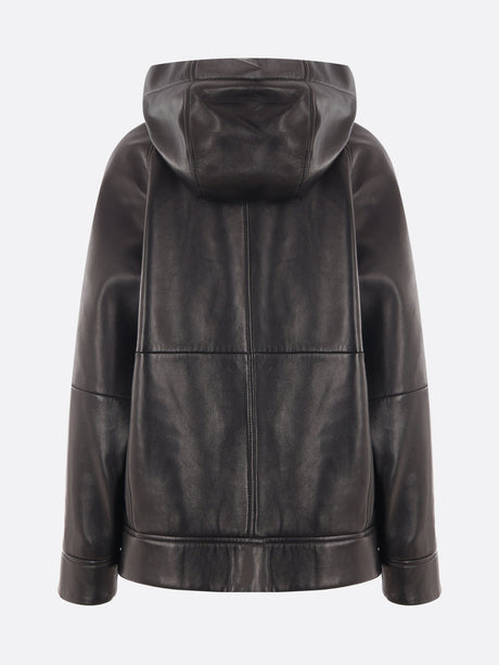 Nappa Full-Zip Leather Jacket-Brunello Cucinelli-JOHN JULIA