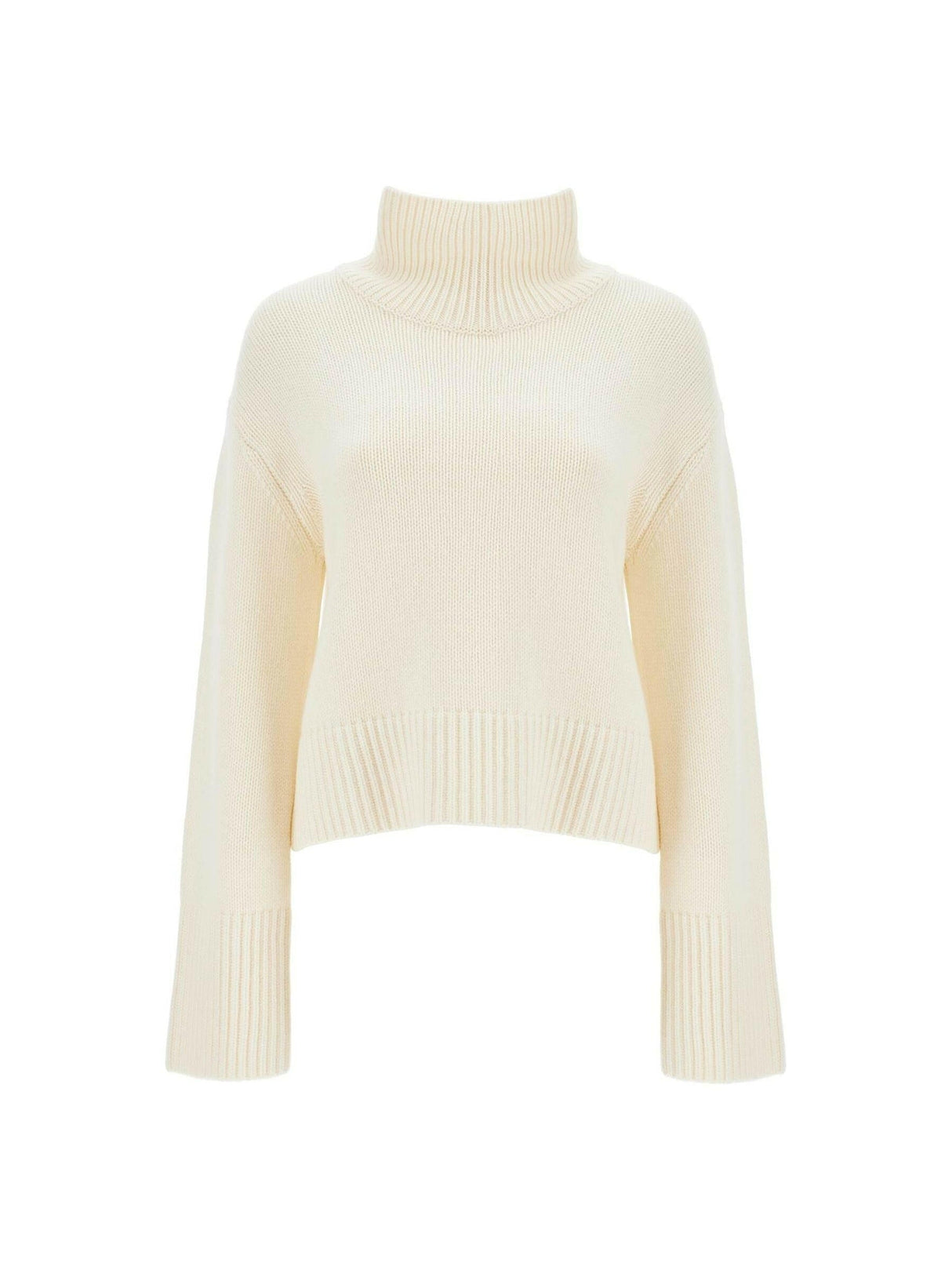 'Fleur' High Neck Cashmere Sweater.