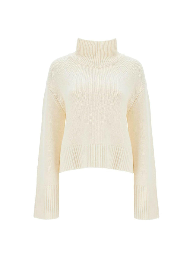 'Fleur' High Neck Cashmere Sweater.