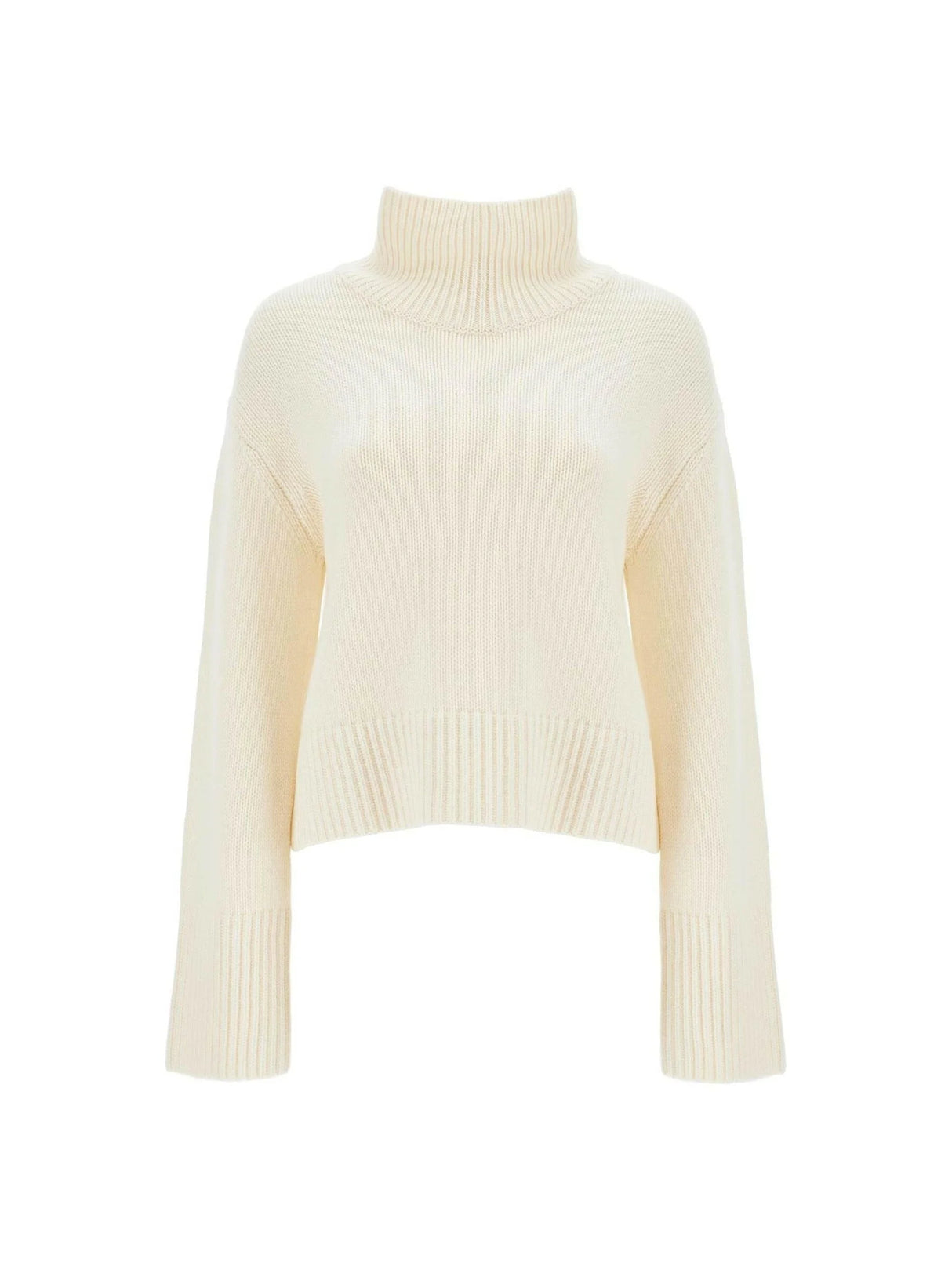 'Fleur' High Neck Cashmere Sweater.