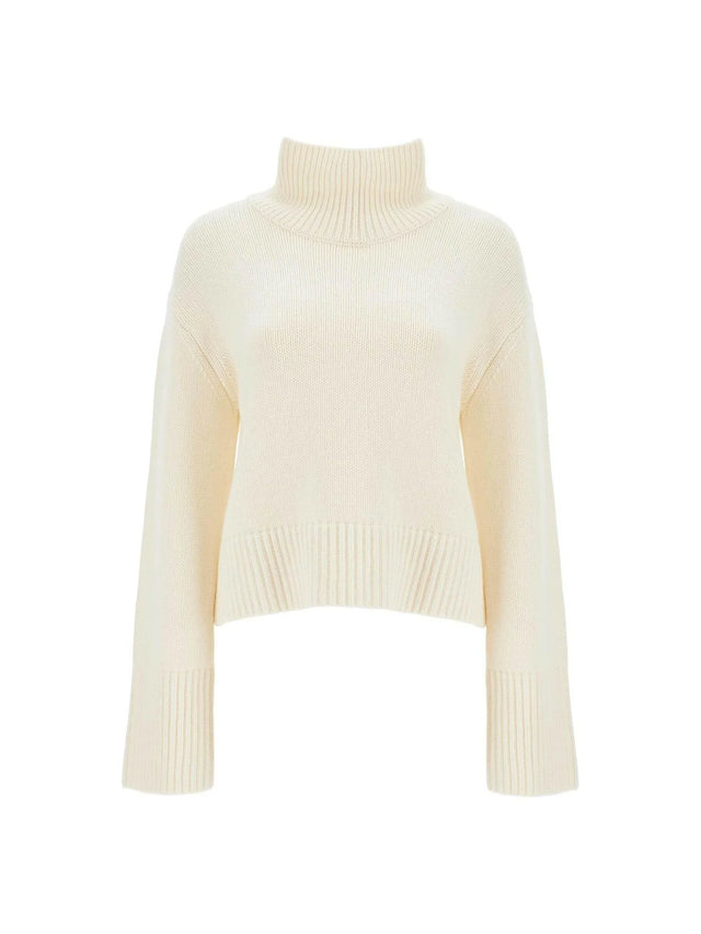 'Fleur' High Neck Cashmere Sweater.