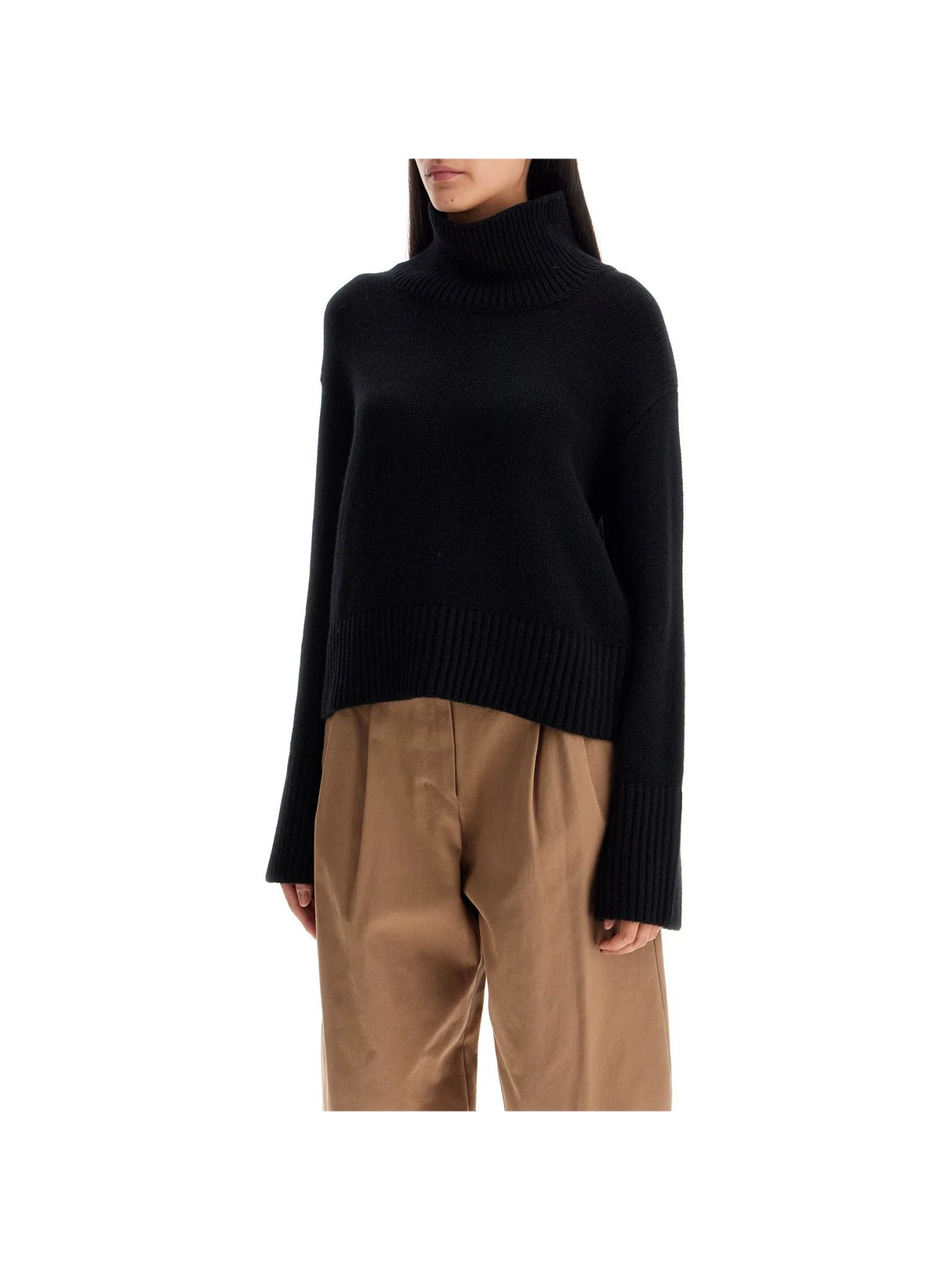 LISA YANG-High Necked Fleur Sweater -JOHN JULIA.